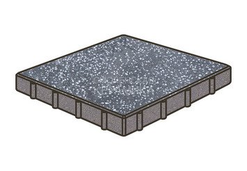 Гранитная тротуарная плитка Готика, Квадрат Granite FINO, 400x400x60, Суховязкий