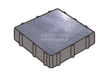 Гранитная тротуарная плитка Готика, Квадрат Granite FINO, 400x400x80, Амфиболит