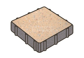 Гранитная тротуарная плитка Готика, Квадрат Granite FINO, 400x400x80, Павловское