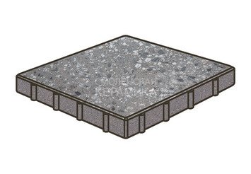 Гранитная тротуарная плитка Готика, Квадрат Granite FINO, 500x500x120, Галенит
