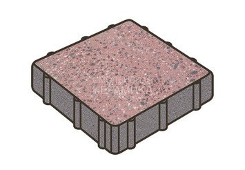 Гранитная тротуарная плитка Готика, Квадрат Granite FINO, 500x500x80, Ладожский