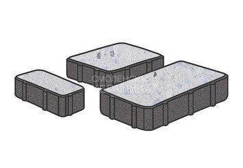 Гранитная тротуарная плитка Готика, Новый город Granite FINO, 80 мм, Мансуровский