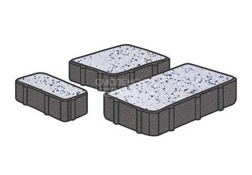 Гранитная тротуарная плитка Готика, Новый город Granite FINO, 80 мм, Покостовский