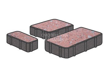 Гранитная тротуарная плитка Готика, Новый город Granite FINO, 80 мм, Травертин
