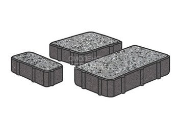 Гранитная тротуарная плитка Готика, Новый город Granite FINO, Белла Уайт
