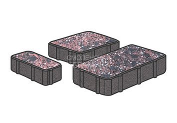Гранитная тротуарная плитка Готика, Новый город Granite FINO, Дымовский