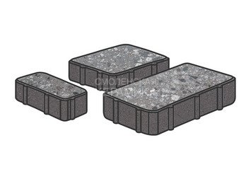 Гранитная тротуарная плитка Готика, Новый город Granite FINO, Галенит
