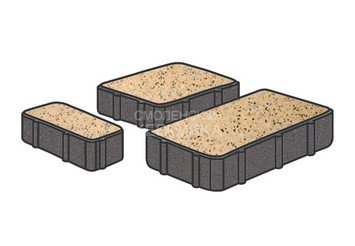 Гранитная тротуарная плитка Готика, Новый город Granite FINO, Жельтау
