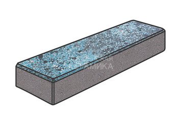 Гранитная тротуарная плитка Готика, Паркет Granite FINO, 300x100x80, Азул Бахия