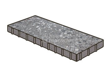 Гранитная тротуарная плитка Готика, Плита Granite FINO, 1000x500x100, Галенит