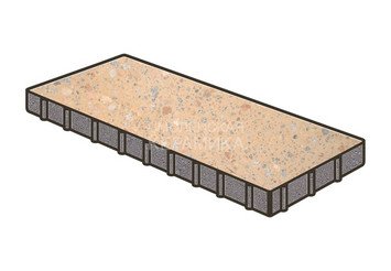 Гранитная тротуарная плитка Готика, Плита Granite FINO, 1000x500x100, Павловское
