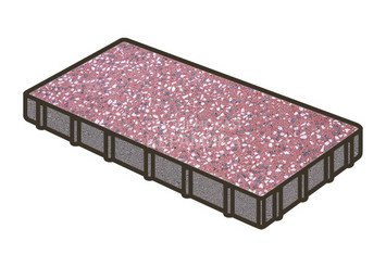 Гранитная тротуарная плитка Готика, Плита Granite FINO, 400x200x80, Емельяновский
