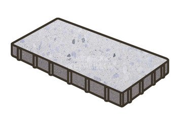 Гранитная тротуарная плитка Готика, Плита Granite FINO, 400x200x80, Мансуровский