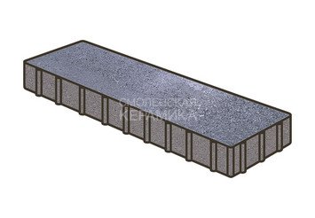 Гранитная тротуарная плитка Готика, Плита Granite FINO, 500x125x100, Амфиболит