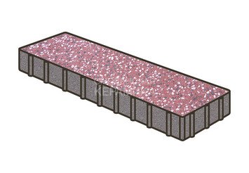 Гранитная тротуарная плитка Готика, Плита Granite FINO, 500x125x100, Емельяновский