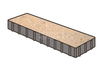 Гранитная тротуарная плитка Готика, Плита Granite FINO, 500x125x100, Павловское