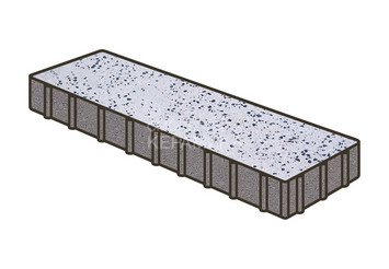 Гранитная тротуарная плитка Готика, Плита Granite FINO, 500x125x100, Покостовский