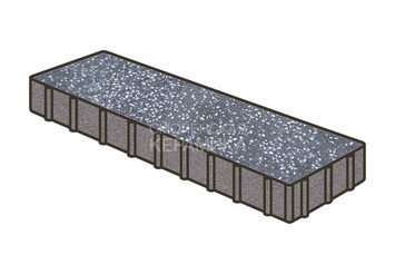 Гранитная тротуарная плитка Готика, Плита Granite FINO, 500x125x100, Суховязкий