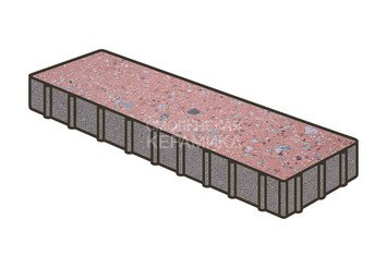 Гранитная тротуарная плитка Готика, Плита Granite FINO, 500x125x100, Травертин