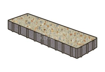 Гранитная тротуарная плитка Готика, Плита Granite FINO, 500x125x100, Зарф