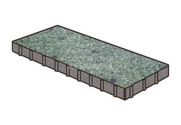 Гранитная тротуарная плитка Готика, Плита Granite FINO, 500x250x120, Порфир