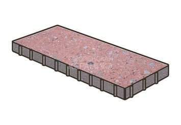 Гранитная тротуарная плитка Готика, Плита Granite FINO, 500x250x120, Травертин