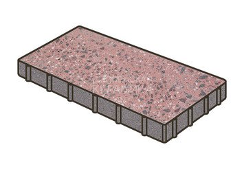 Гранитная тротуарная плитка Готика, Плита Granite FINO, 600x200x100, Ладожский