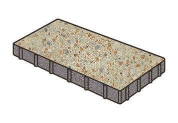 Гранитная тротуарная плитка Готика, Плита Granite FINO, 600x200x100, Зарф