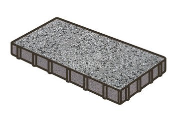 Гранитная тротуарная плитка Готика, Плита Granite FINO, 600x200x80, Белла Уайт