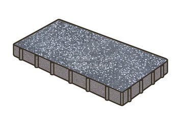 Гранитная тротуарная плитка Готика, Плита Granite FINO, 600x300x100, Суховязкий