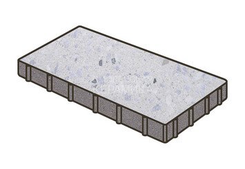 Гранитная тротуарная плитка Готика, Плита Granite FINO, 600x300x60, Мансуровский