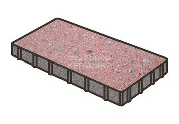 Гранитная тротуарная плитка Готика, Плита Granite FINO, 600x400x80, Травертин