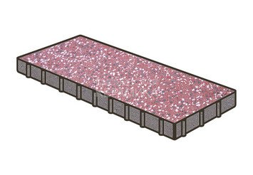 Гранитная тротуарная плитка Готика, Плита Granite FINO, 800x400x100, Емельяновский