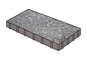 Гранитная тротуарная плитка Готика, Плита Granite FINO, 800x400x80, Галенит