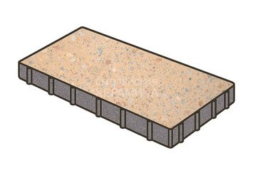 Гранитная тротуарная плитка Готика, Плита Granite FINO, 800x400x80, Павловское