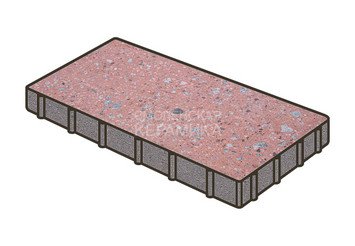 Гранитная тротуарная плитка Готика, Плита Granite FINO, 800x400x80, Травертин