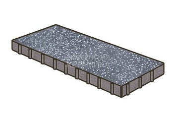 Гранитная тротуарная плитка Готика, Плита Granite FINO, 900x300x100, Суховязкий