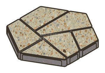 Гранитная тротуарная плитка Готика, Полигональ Granite FINO, 80 мм, Зарф