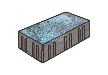 Гранитная тротуарная плитка Готика, Скада Granite FINO, 225x150x100, Азул Бахия