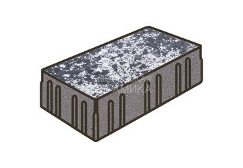 Гранитная тротуарная плитка Готика, Скада Granite FINO, 225x150x100, Диорит