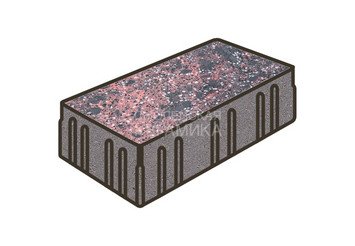 Гранитная тротуарная плитка Готика, Скада Granite FINO, 225x150x100, Дымовский