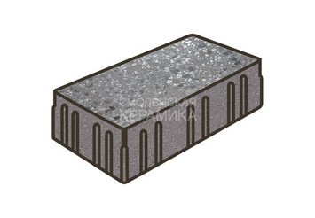 Гранитная тротуарная плитка Готика, Скада Granite FINO, 225x150x100, Галенит