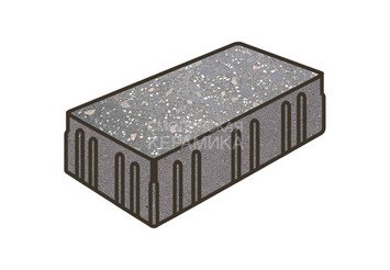 Гранитная тротуарная плитка Готика, Скада Granite FINO, 225x150x100, Ильменит
