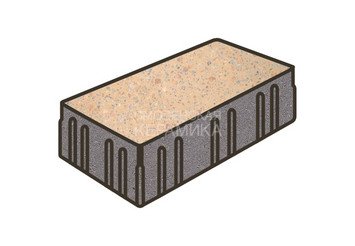 Гранитная тротуарная плитка Готика, Скада Granite FINO, 225x150x100, Павловское
