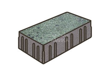 Гранитная тротуарная плитка Готика, Скада Granite FINO, 225x150x100, Порфир