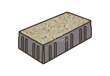 Гранитная тротуарная плитка Готика, Скада Granite FINO, 225x150x100, Зарф
