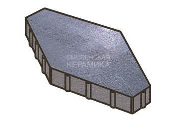 Гранитная тротуарная плитка Готика, Зарядье Granite FINO, 600x400x100, Амфиболит