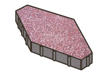 Гранитная тротуарная плитка Готика, Зарядье Granite FINO, 600x400x100, Емельяновский