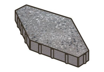 Гранитная тротуарная плитка Готика, Зарядье Granite FINO, 600x400x100, Галенит