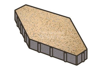 Гранитная тротуарная плитка Готика, Зарядье Granite FINO, 600x400x100, Жельтау